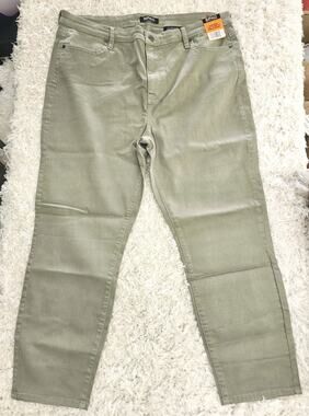 NWT Buffalo David Bitton Havana Jeans Womens 16/36 High Rise Stretch Ankle Lime